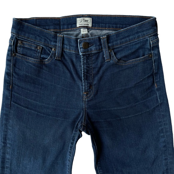 J. Crew Toothpick Skinny Jean Dark Wash Size 28T - Picture 3 of 11